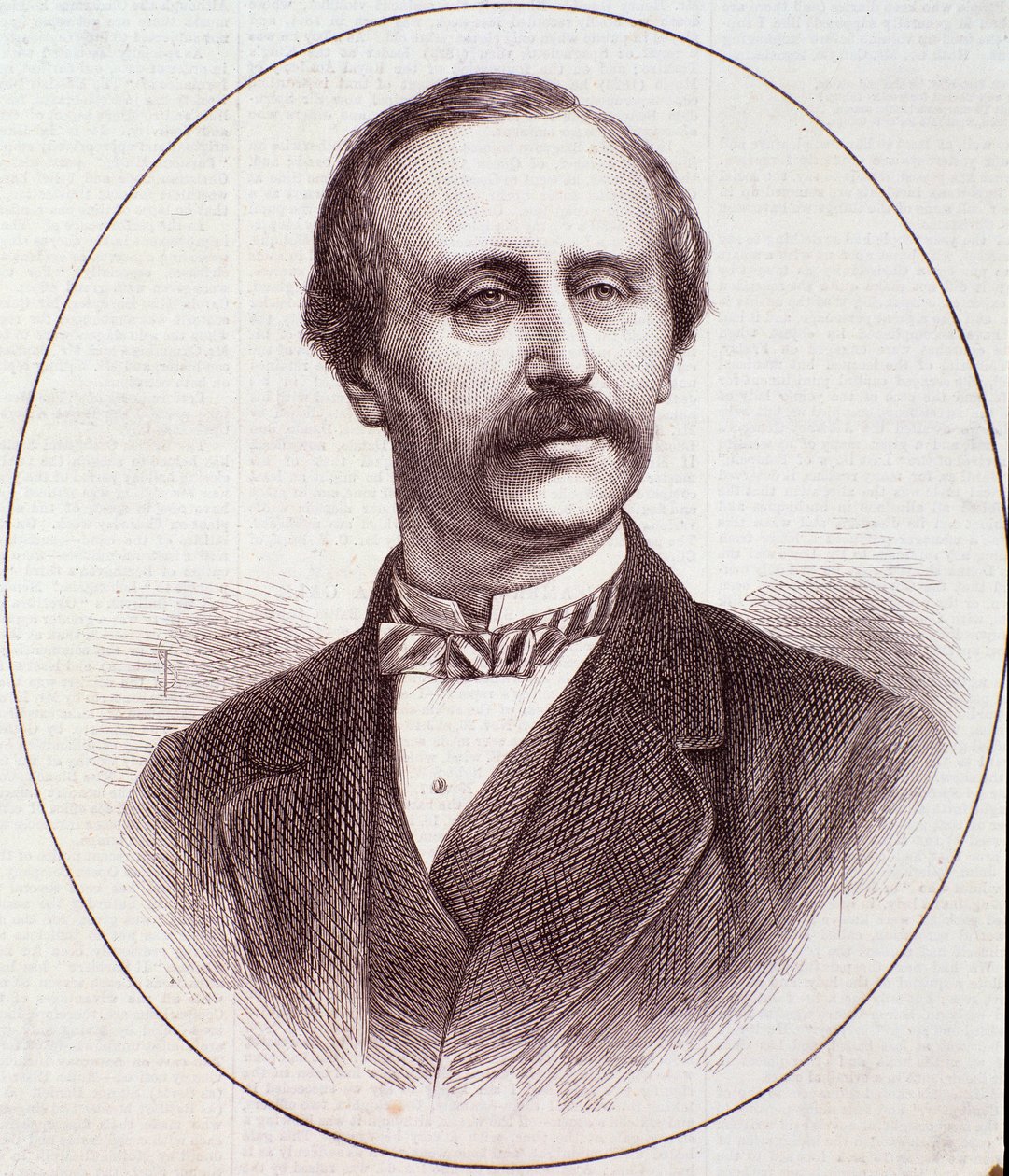 Henry Gamble Blagrove angol hegedűművész portréja (metszet alkotó: Anonymous Anonymous