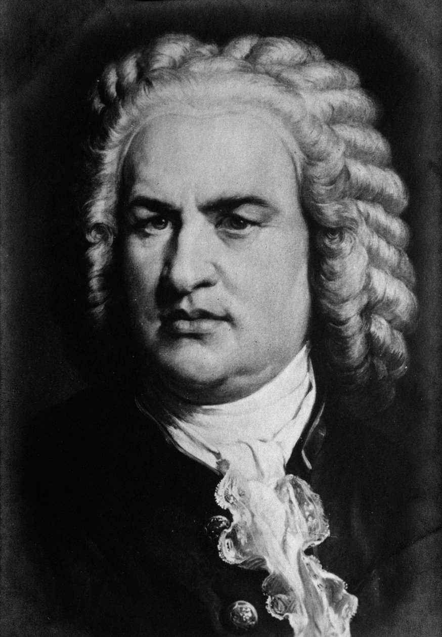 Johann Sebastian (Jean Sebastien) Bach (1685-1750) német zeneszerző portréja. Metszés. 19. század. magángyűjtemény alkotó: Anonymous Anonymous