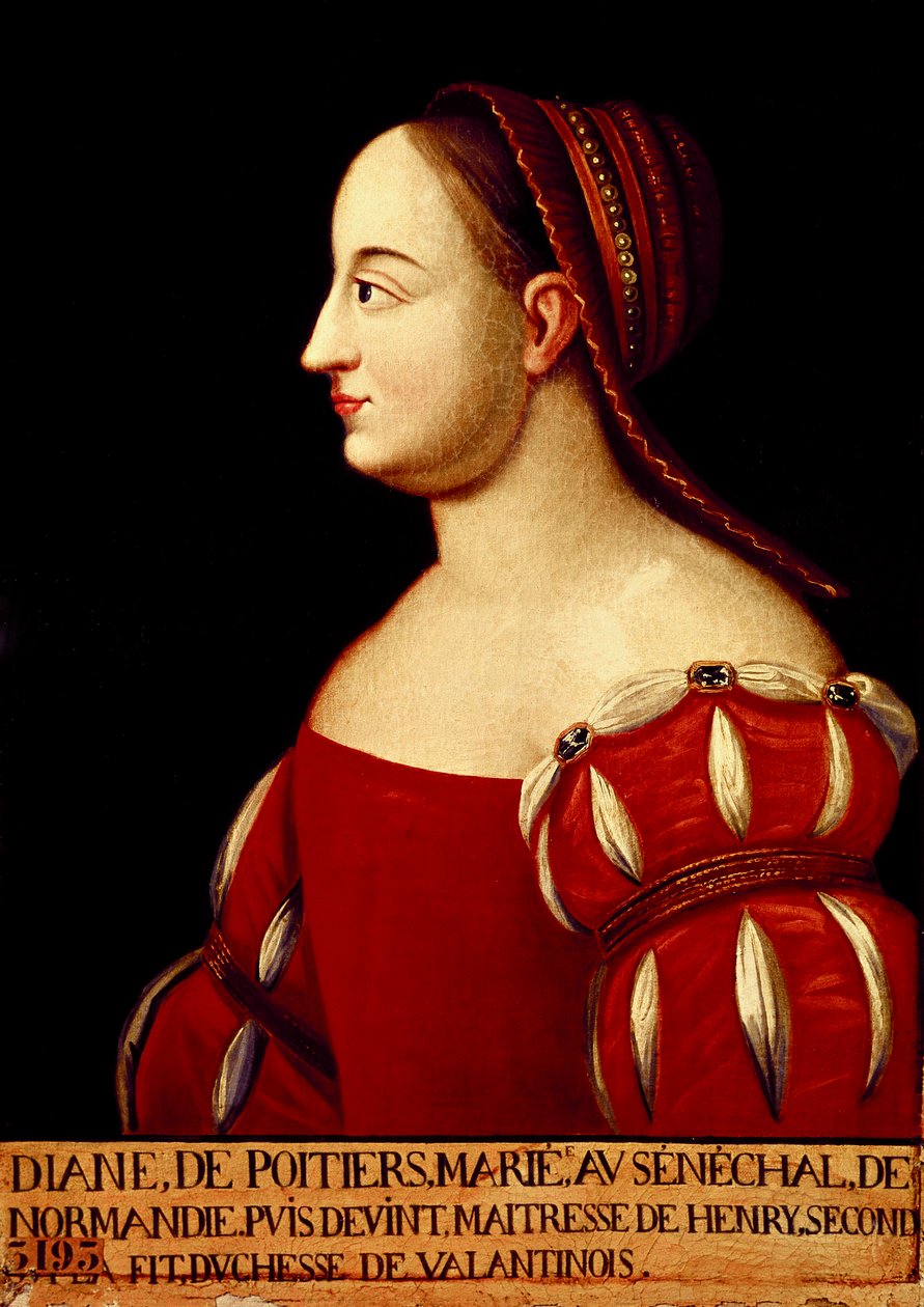 Valentinois Diana de Poitiers hercegnőjének (1499-1566), II. Henrik francia király kedvencének portréja alkotó: Anonymous Anonymous