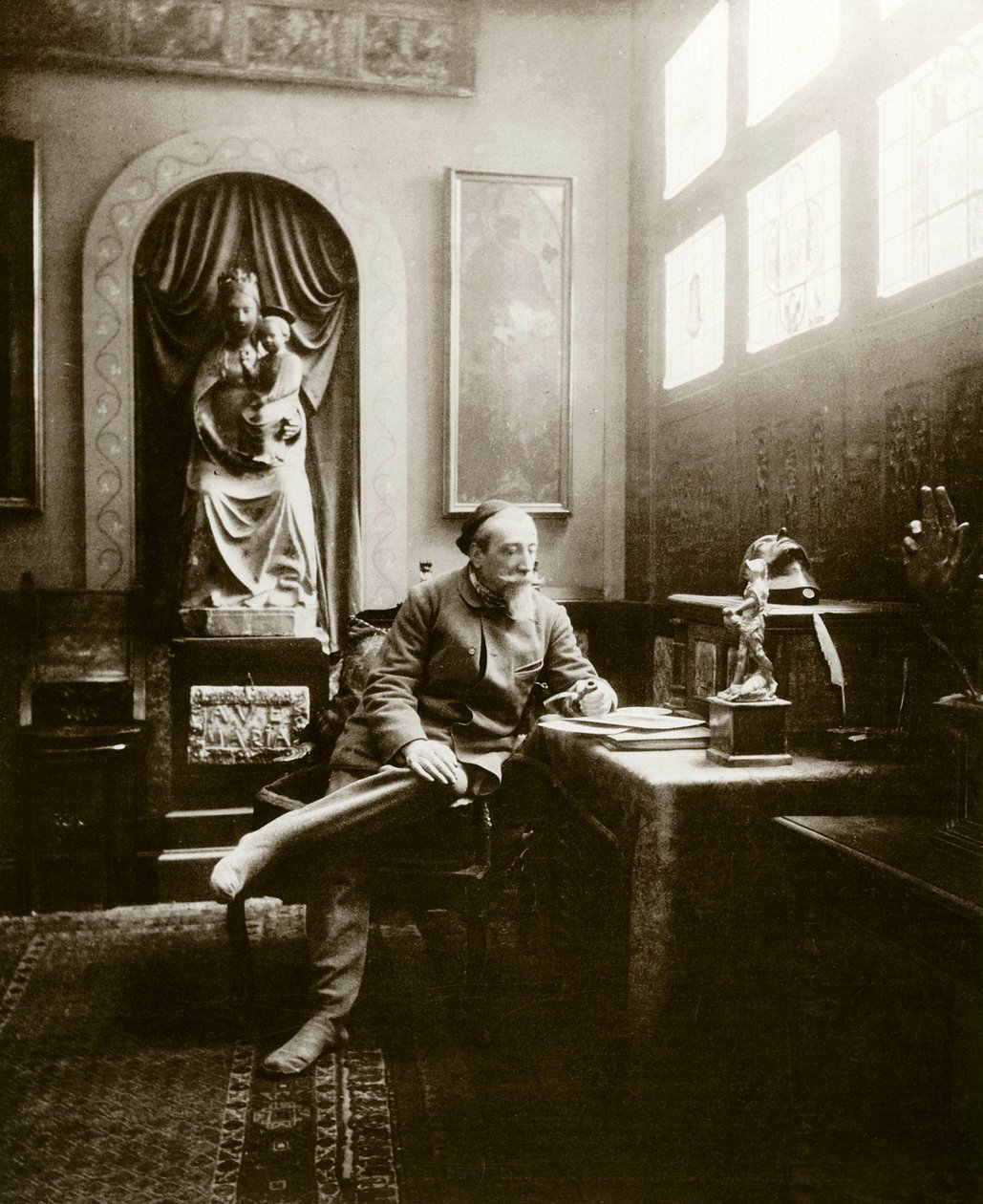 Anatole France (1844-1924) francia író portréja 1904-ben az irodájában. Magángyűjtemény alkotó: Anonymous Anonymous