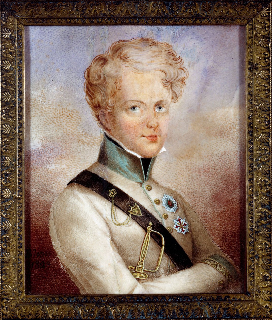 II. Napóleon római király, Reichstadt hercegének (1811-1832) I. Napóleon császár fiának (1769-1821) arcképe Anonymous festmény. 1829 Magángyűjtemény alkotó: Anonymous Anonymous