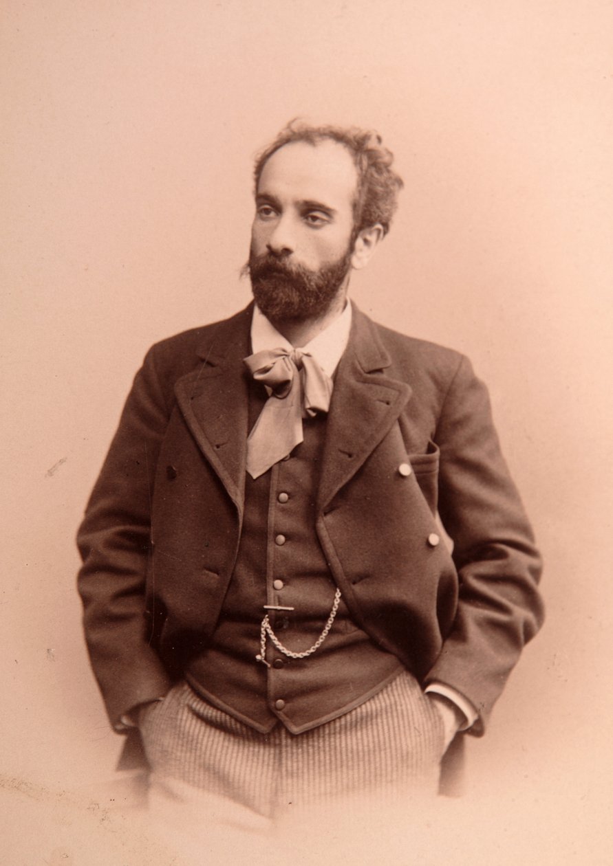 Isaac Ilitch (Isaak Ilyich) Levitan (1861-1900) művész portréja. Albumin Photo alkotó: Anonymous Anonymous