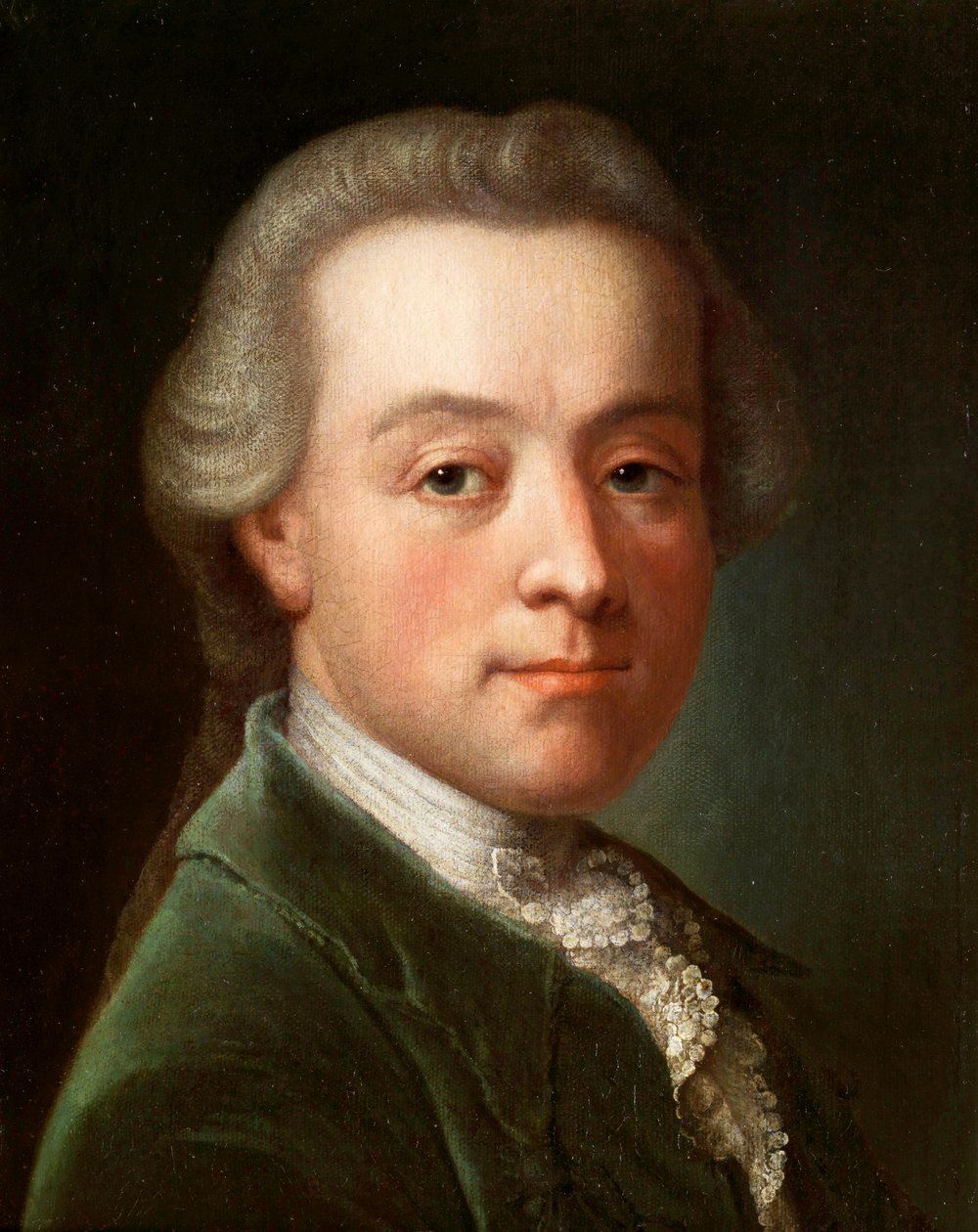 Wolfgang Amadeus Mozart zeneszerző portréja (Olaj, vászon, Anonymous, 1789 körül) alkotó: Anonymous Anonymous