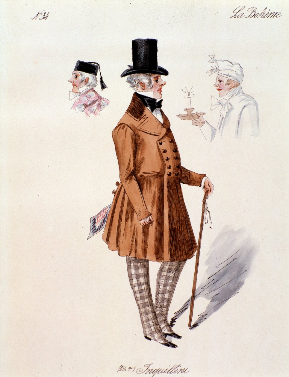 A földesúr portréja, Puccini La boheme című művéből (1892-1895) alkotó: Anonymous Anonymous