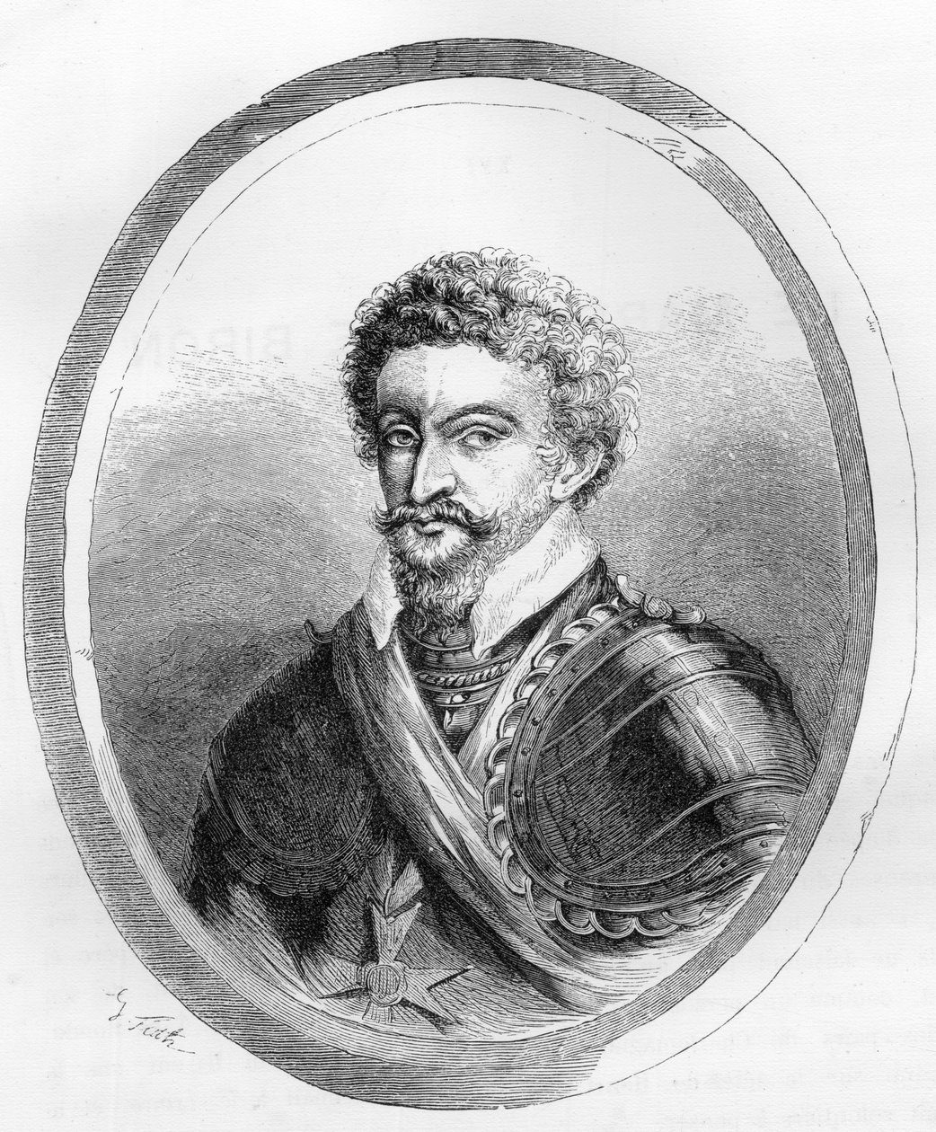 Charles de Gontaut marsall bárója, majd Biron hercege (1562-1602) portréja – Dupray de La Maherie „Le Livre Rouge – Histoire De L