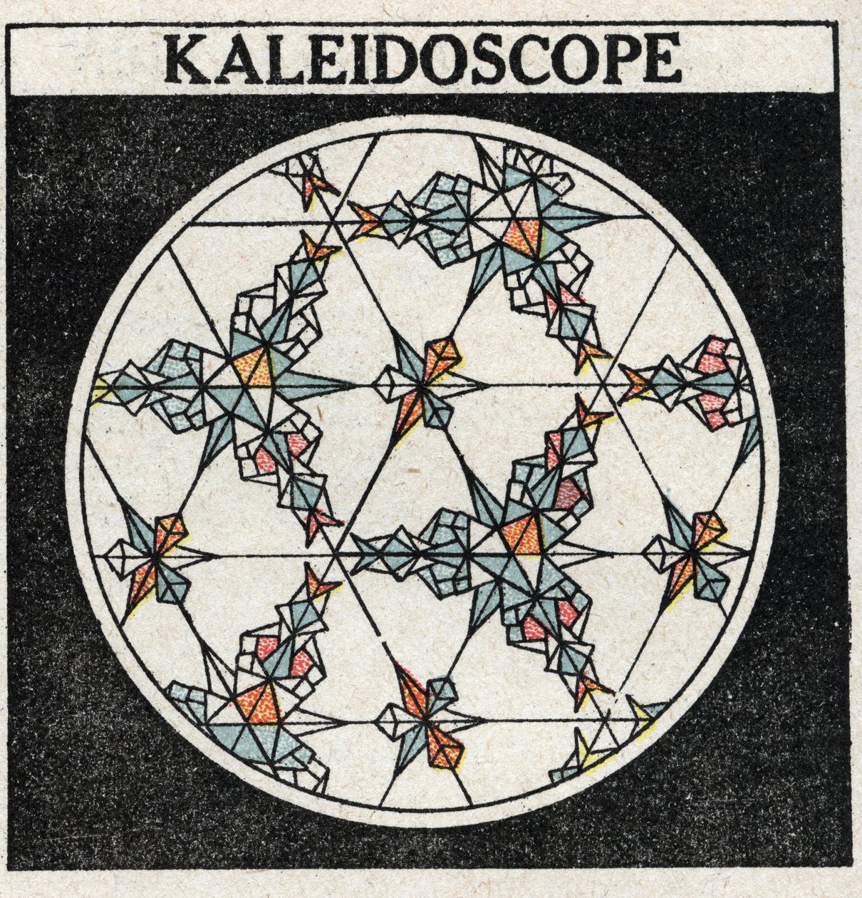 Fényvisszaverődés: kaleidoszkóp. Névtelen illusztráció 1925-ből. Magángyűjtemény. alkotó: Anonymous Anonymous