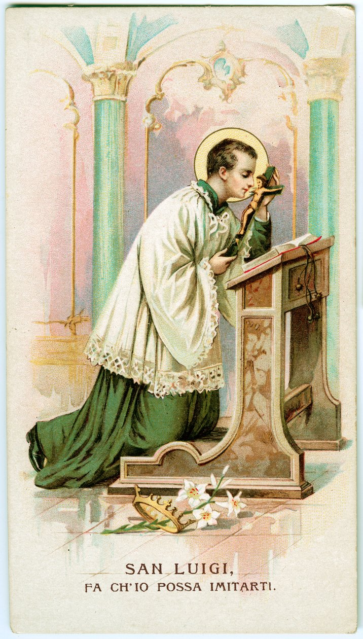Szent Aloysius Gonzaga (metszet alkotó: Anonymous Anonymous