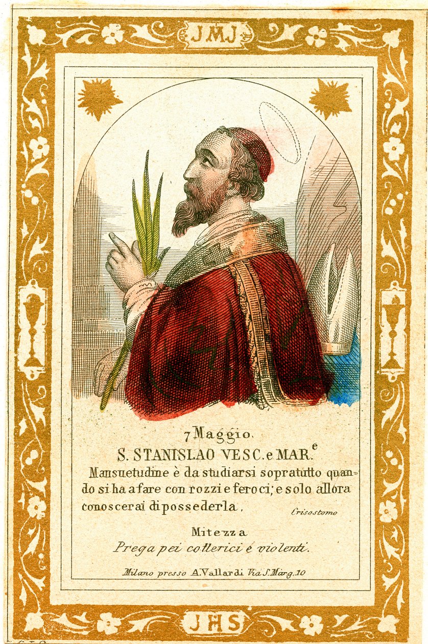 Szent Stanislaus vértanú (metszet alkotó: Anonymous Anonymous