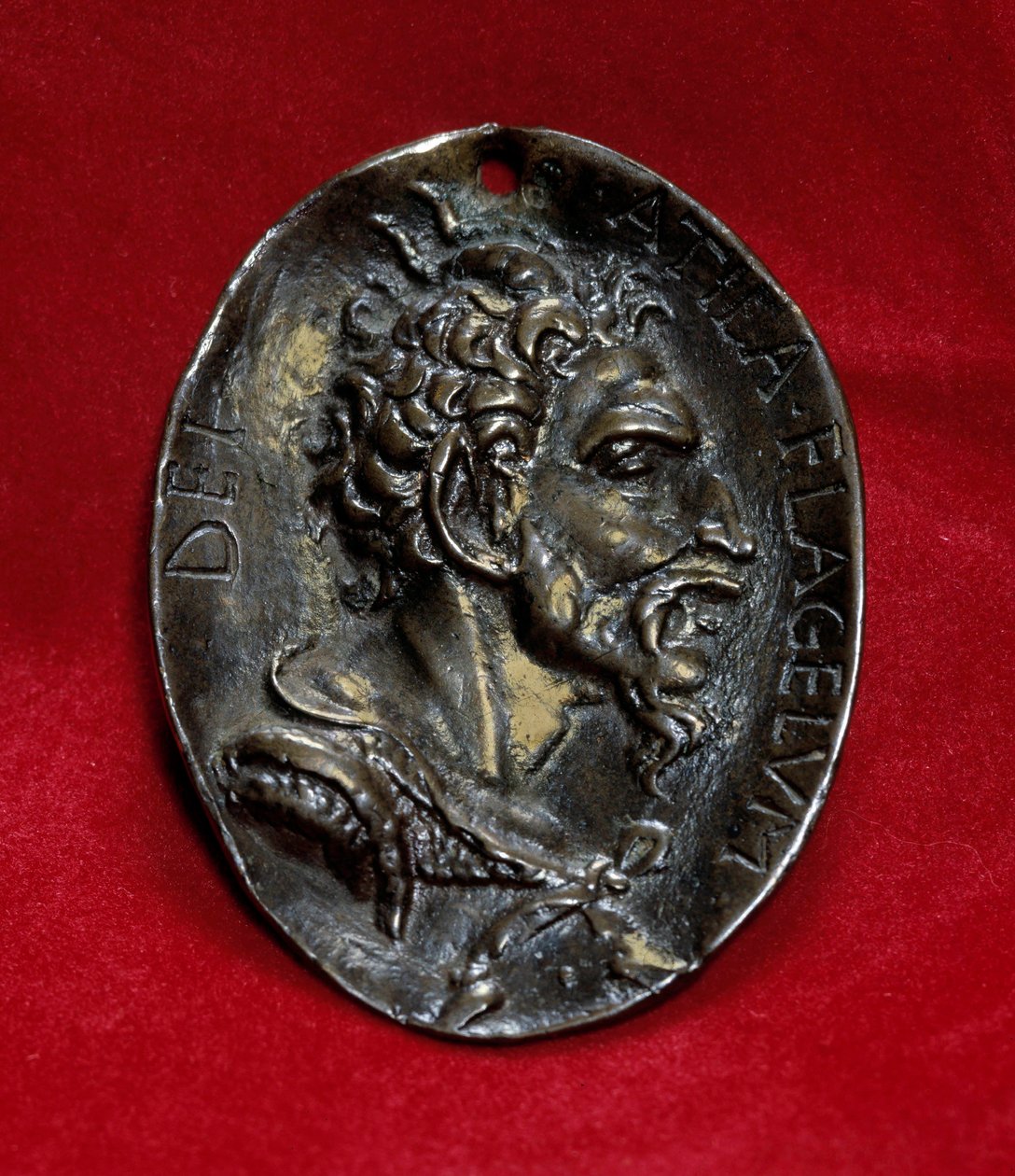 Ezüstérem Attila (395-453) hun király képével, istenvirág. Párizs, Louvre Múzeum alkotó: Anonymous Anonymous
