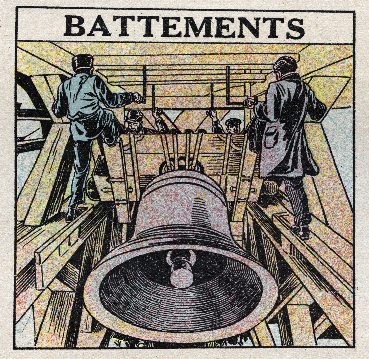 Hangenergia: a poszméh ütemének hallgatása közben megfigyelt hangok interferenciája. Névtelen illusztráció 1925-ből. Magángyűjtemény. alkotó: Anonymous Anonymous