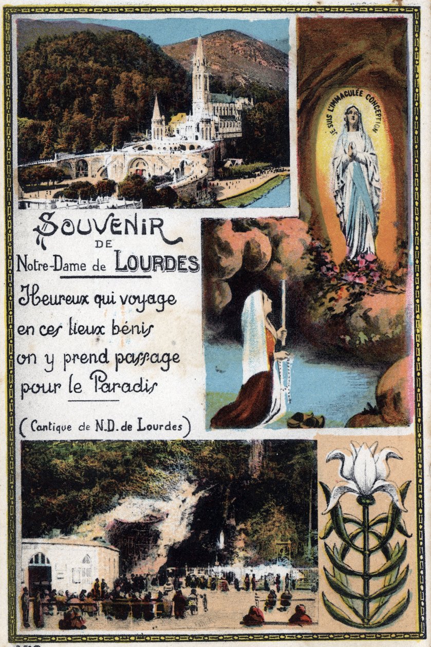 A Lourdes - Hautes Pyrenees (65) szuvenír képeslap 1900 körül. alkotó: Anonymous Anonymous