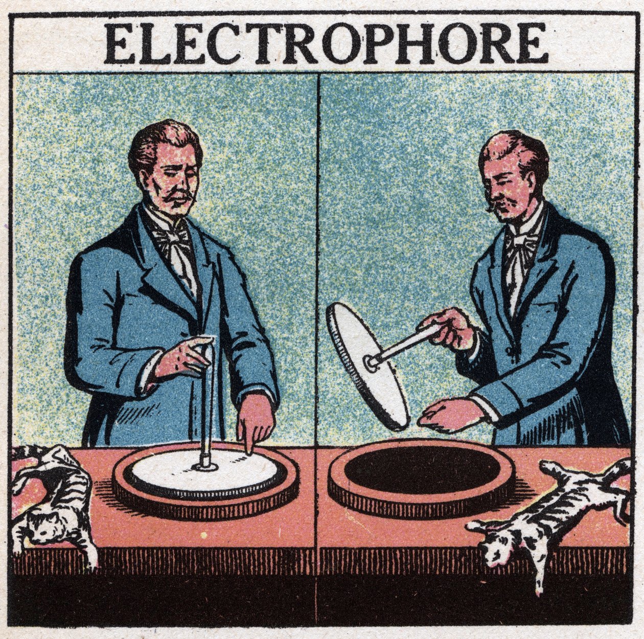 Statikus gépek: elektroforeusz. 1925 névtelen illusztrációja. Magángyűjtemény. alkotó: Anonymous Anonymous