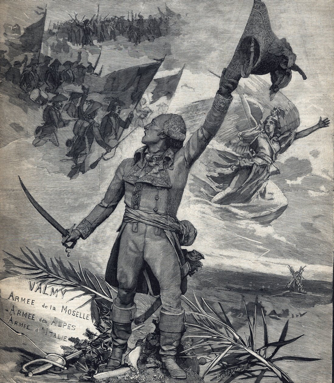 Francois Christophe Kellerman (1735-1820) tábornok, a valmyi csata (1792. szeptember 20.) győztes francia tábornok szobra: „Éljen a nemzet! "". Metszet In „” Le petit parisien”” 1892.09.14. Magángyűjtemény alkotó: Anonymous Anonymous