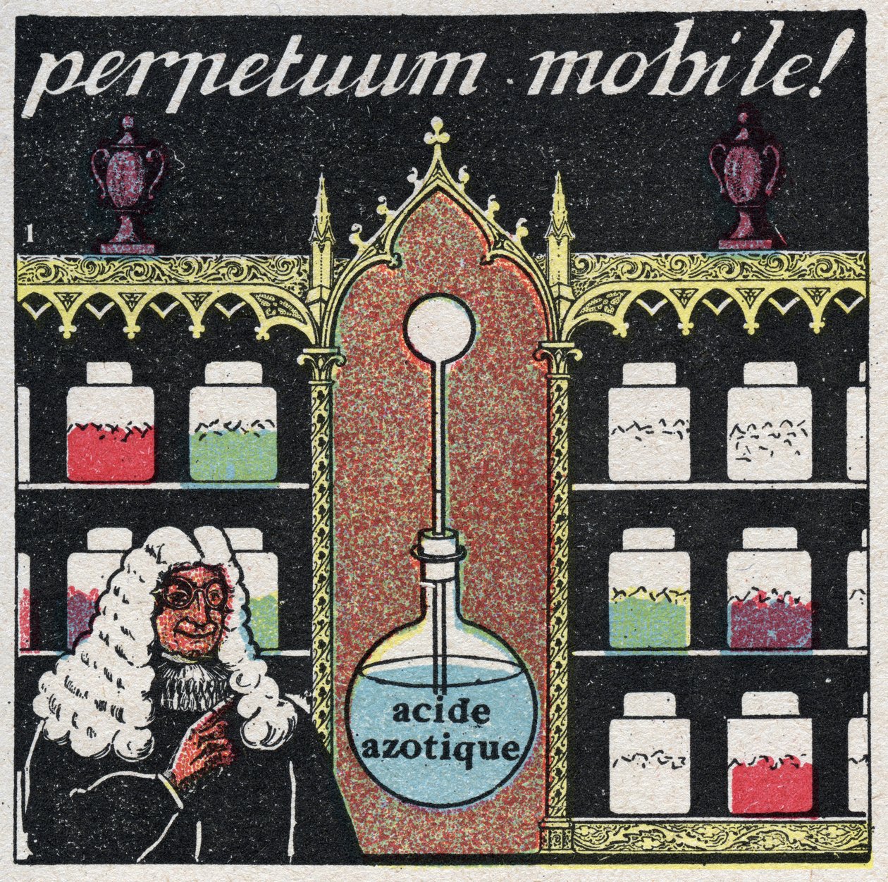 Hőmérséklet és tágulás: a „mobil perpetuum”, az első patikusok által használt hőmérő a 16. században. Névtelen illusztráció 1925-ből. Magángyűjtemény. alkotó: Anonymous Anonymous