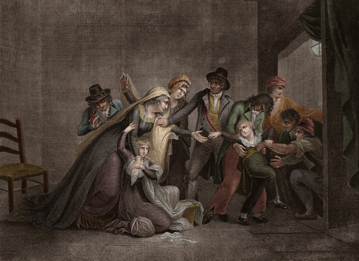 Az anyjától elkényszerített Dauphin - XVII. Lajos és az osztrák Marie-Antoinette (1755-1793), francia királynő elválasztása a templom börtönében július 3-án alkotó: Anonymous Anonymous
