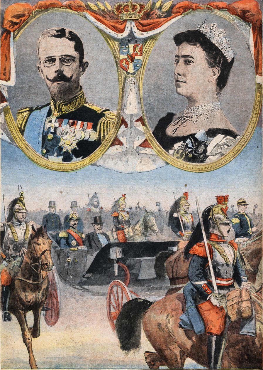 Franciaország legmenőbb: V. Gusztáv király (1858-1950) és Viktória velúr királynője (Viktoria de Bade) alkotó: Anonymous Anonymous