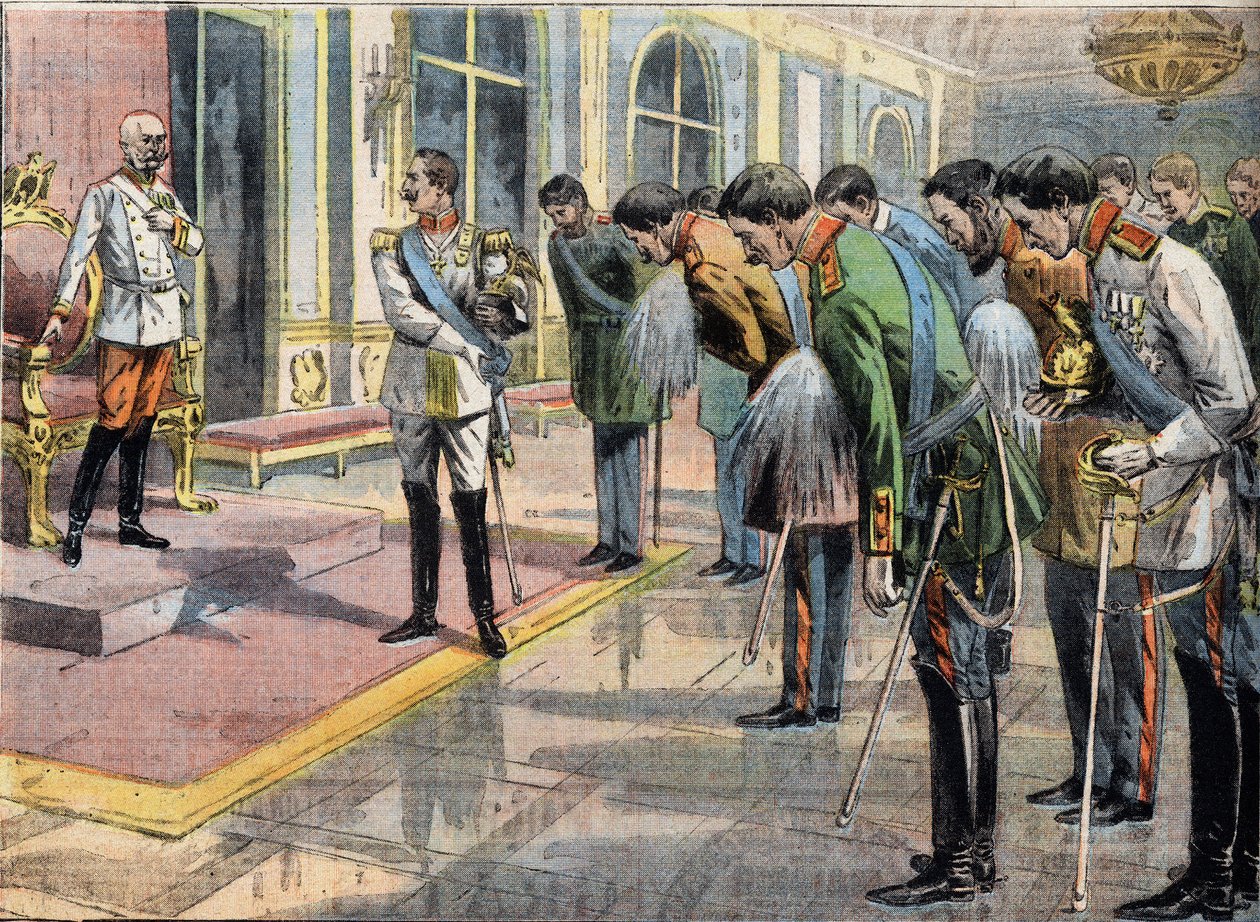 I. Ferenc József (1830-1916) osztrák császár jubileuma. Metszet a „Le Petité Parisien” újságból” alkotó: Anonymous Anonymous