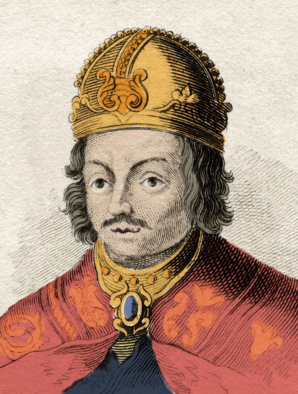 X. Alfonso kasztíliai bölcs (Alfonso X el Sabio) (1221-1284) Metszet a XIX. milánói alkotó: Anonymous Anonymous