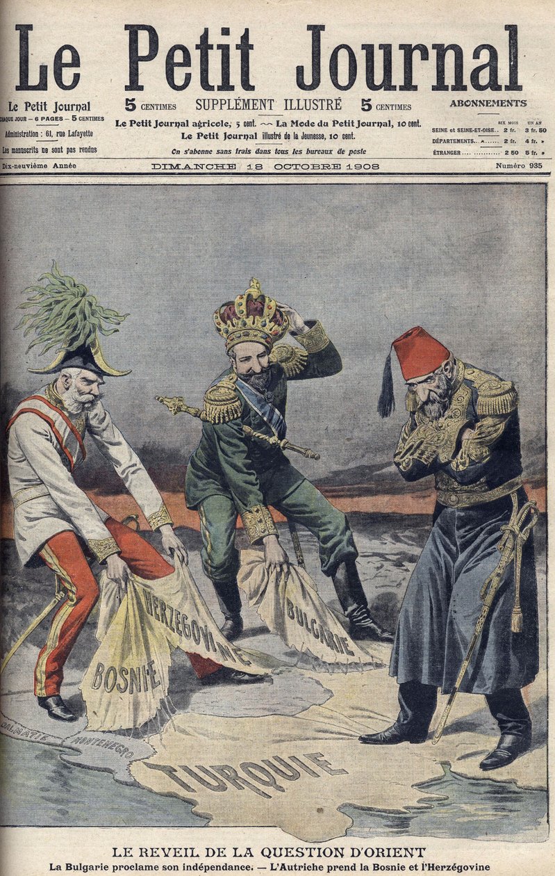 A keleti országok és a Balkán ügyének újjáéledése, borítóillusztráció a „Le Petit Journal”-ból alkotó: Anonymous Anonymous