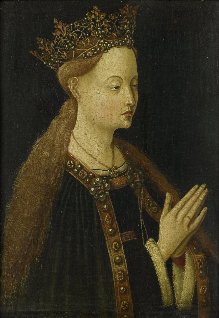 The Virgin, c.1500 (oil on panel) alkotó: Anonymous Anonymous