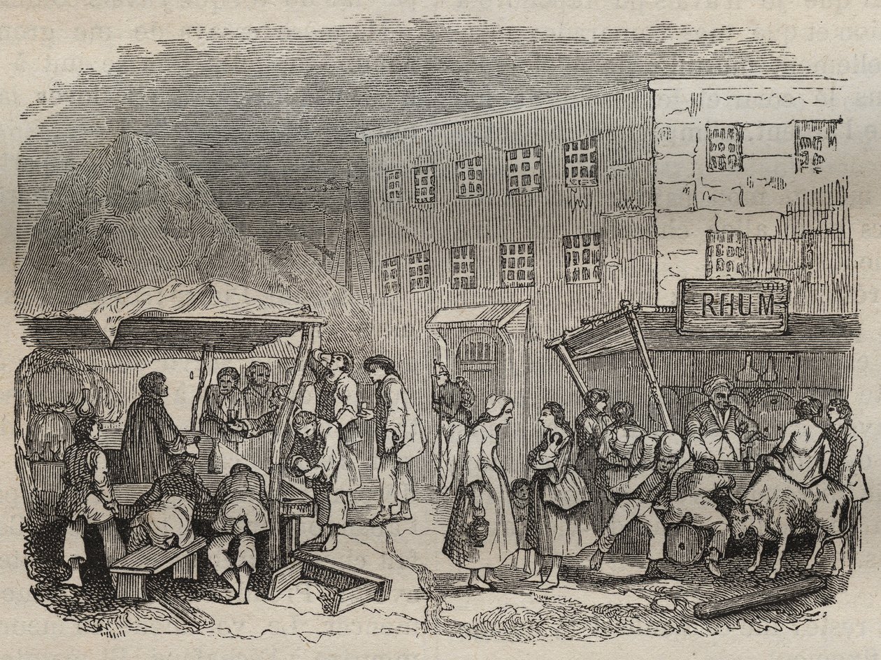 A bagne de Rochefort étkezdéje a XIX. Pierre Zaccone (1817-1895) vésése „Az elítéltek története a megalkotásuktól napjainkig” (1877) (Colonia Penale - Penal colony) Magángyűjtemény. alkotó: Anonymous Anonymous
