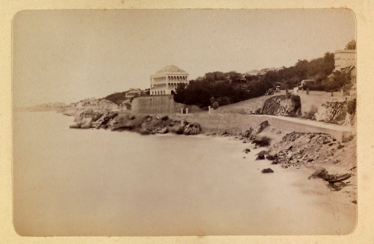 Marseille városa és környéke 1885-1890 körül: La route de la Corniche, Magángyűjtemény alkotó: Anonymous Anonymous