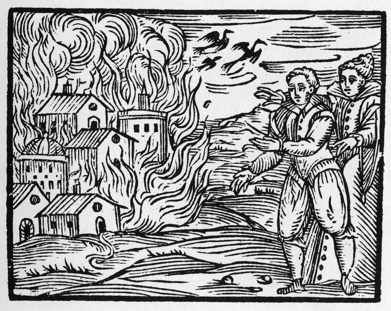 A várost felgyújtó varázslók átka – „Compendium Maleficarum””, a boszorkányokkal, gonoszságukkal és válogatásukkal foglalkozik Francesco Maria Guazzo vagy Guaccio vagy Guaccius (15? -16??) 1608 Magángyűjtemény alkotó: Anonymous Anonymous
