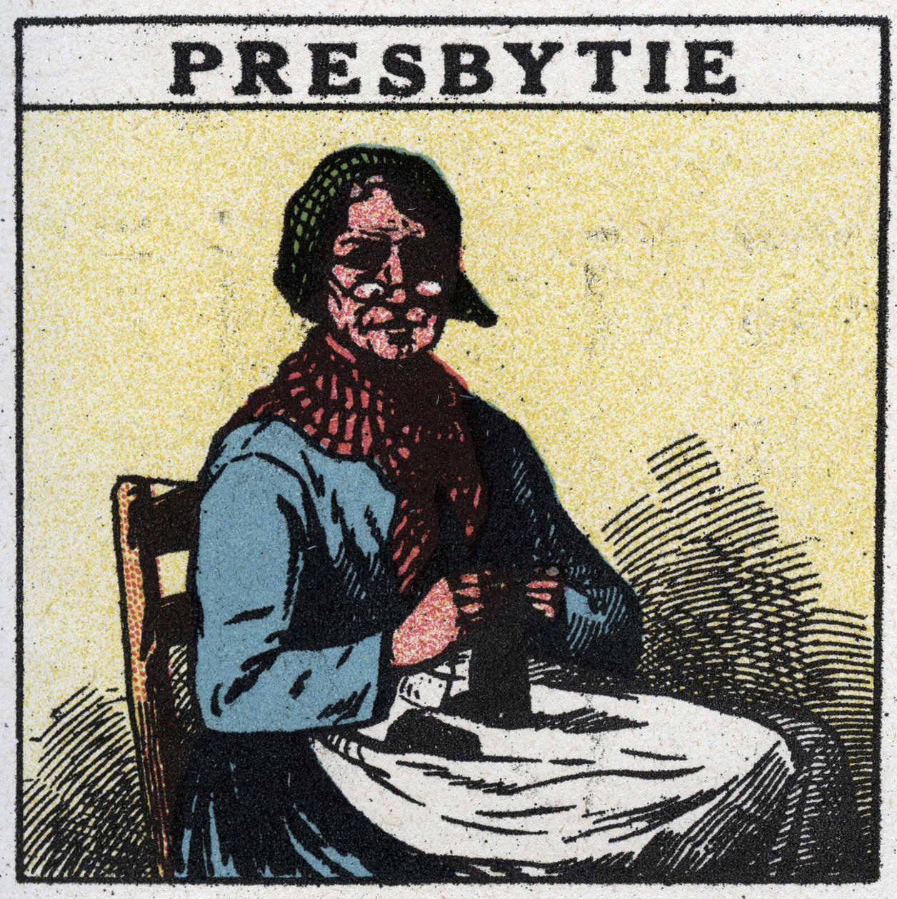 Szem: presbyopiaban szenvedő személy. Névtelen illusztráció 1925-ből. Magángyűjtemény. alkotó: Anonymous Anonymous