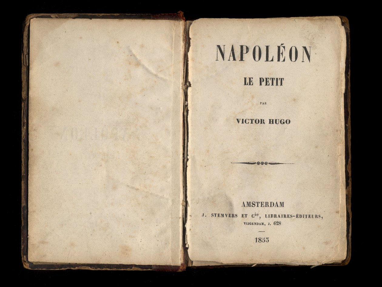 A „Kis Napóleon” címlapja, Victor Hugo politikai füzete Louis-Napoleon Bonaparte-ról (III. Napóleon). 1855. alkotó: Anonymous Anonymous