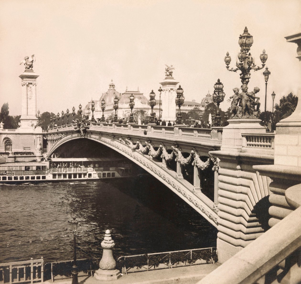 1900. évi egyetemes kiállítás – Universelle de 1900 kiállítás Párizsban: Alexandre III híd – magángyűjtemény alkotó: Anonymous Anonymous