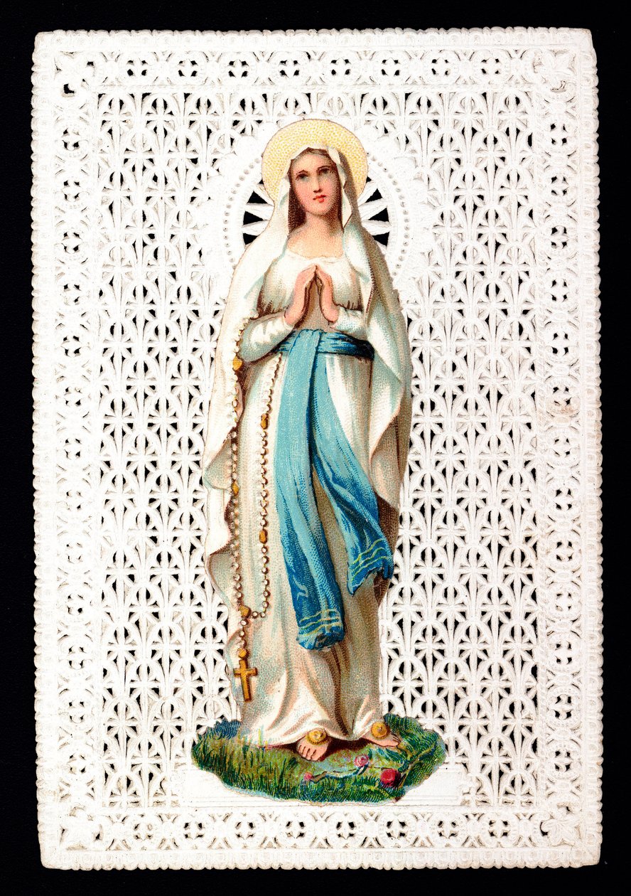 Szűz Mária Jámbor kép. Decoupage kromolitográfia. alkotó: Anonymous Anonymous
