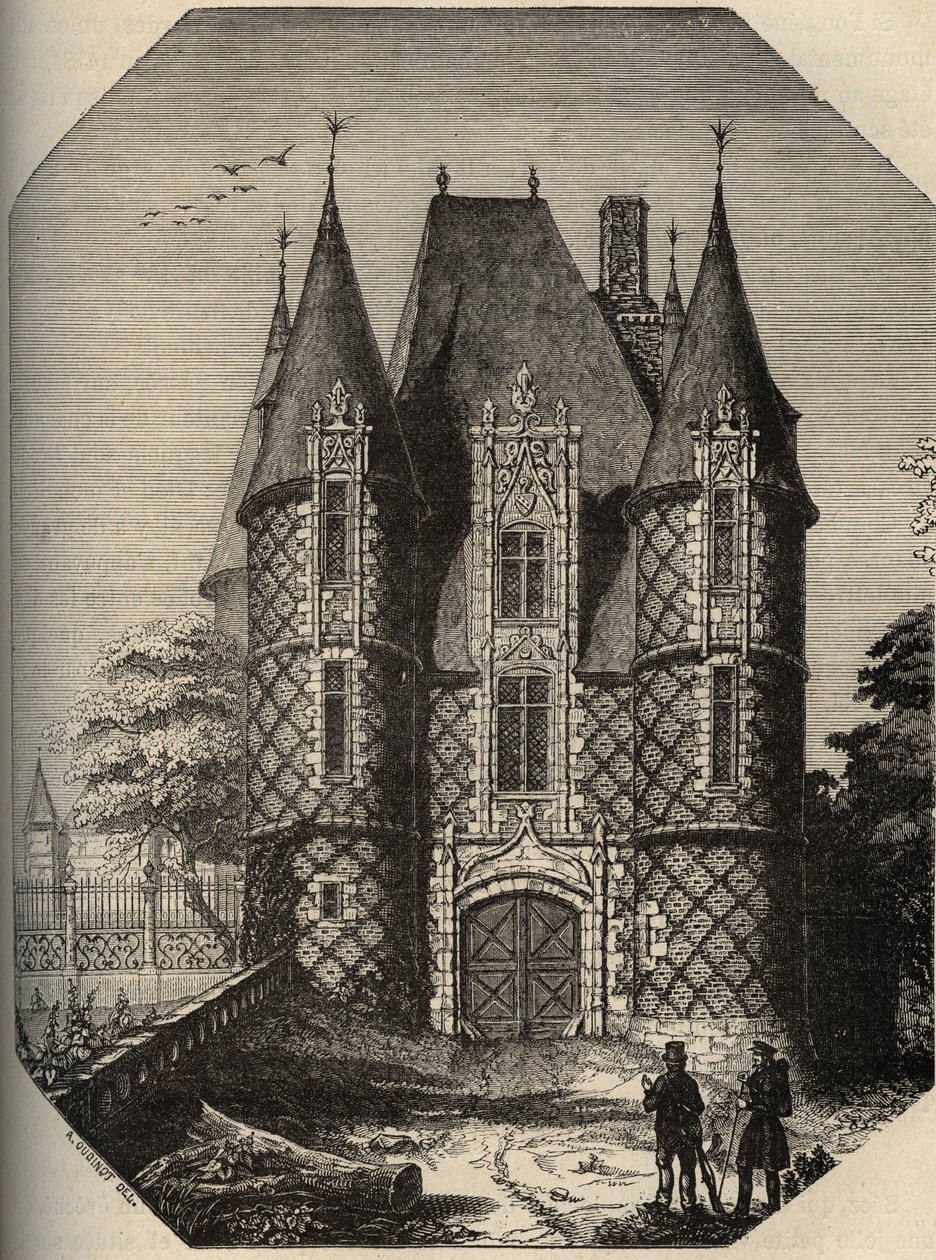 Chateau de Carrouges - A börtön - Orne Normanise - metszet: "" PATRIE"" - PACUREQUIREQUE FRANCIAORSZÁG LEÍRÁSA 6 KÖTETÉSBEN LUCIEN HUARD - 19. század vége alkotó: Anonymous Anonymous