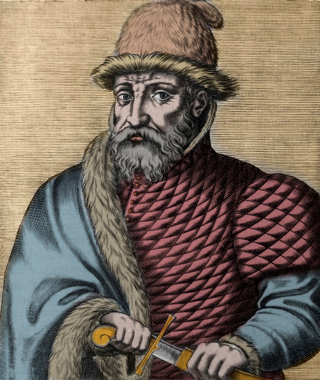 Timur (Tamerlane) portréja (Taimur, Timur Lenk, Timur i Lneg, Tamburlaine vagy Taimur-e-Langfrom) (1336-1405) metszet a "" Histoire de l