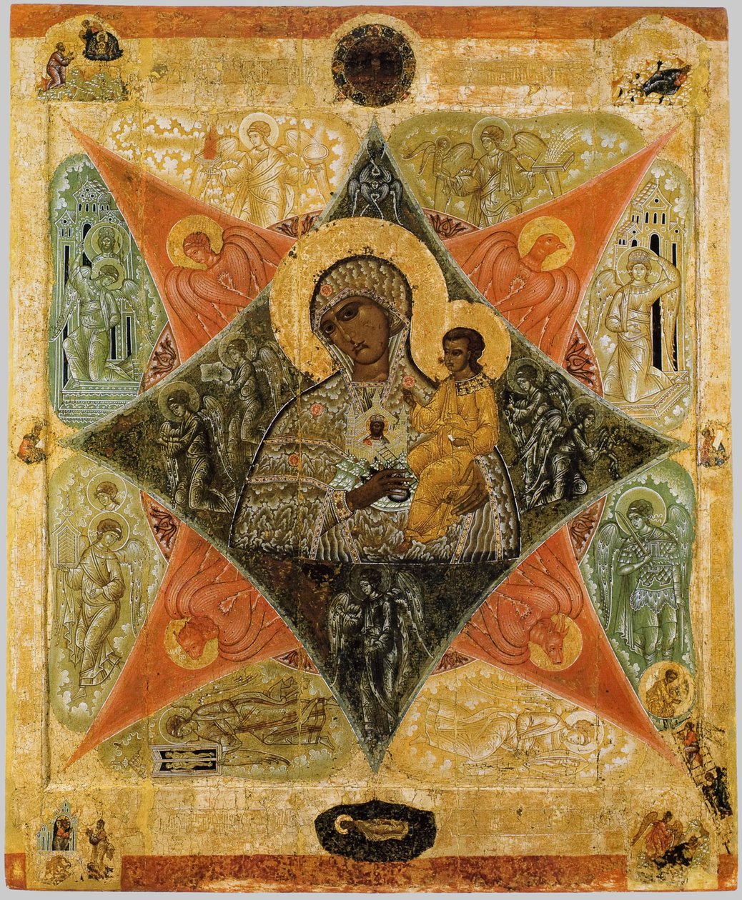 Az égő bokor istenanyja, 16. század alkotó: Anonymous Russian icon painter