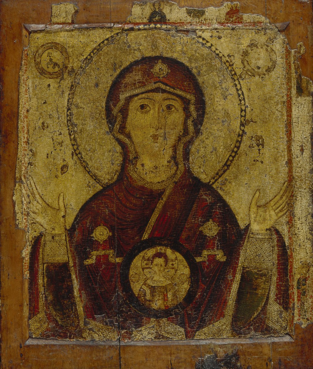 A jel Szűzanya, 13. század eleje. alkotó: Anonymous Russian icon painter
