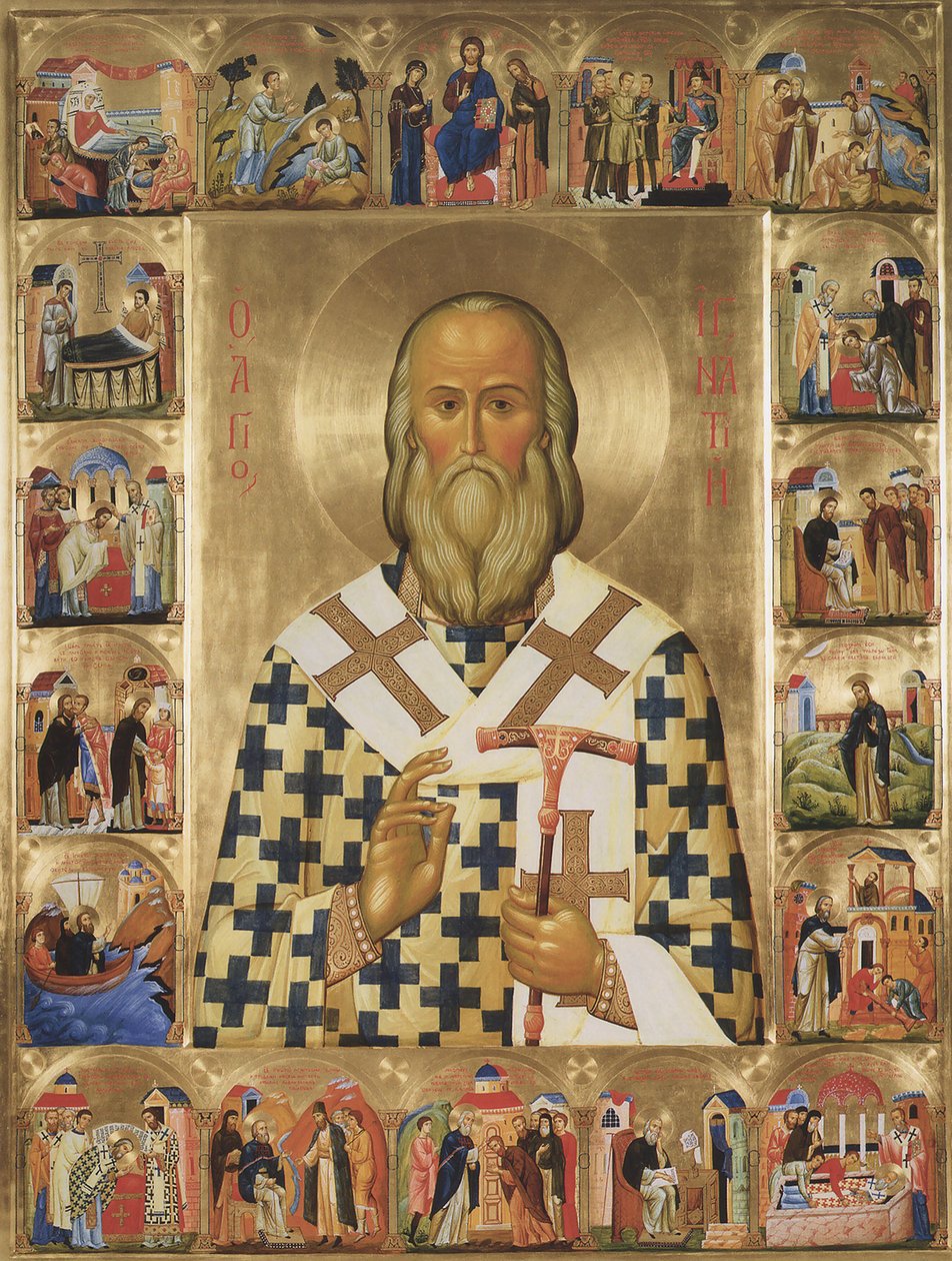 Szent Ignác Briancsanyinov életének jeleneteivel, XX alkotó: Anonymous Russian icon painter