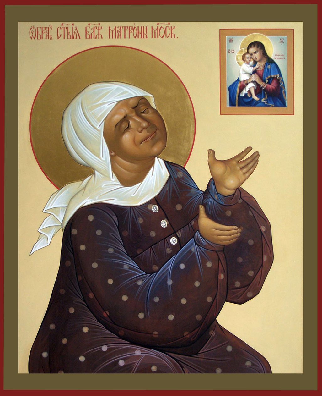 Moszkvai Szent Matrona, XX. század alkotó: Anonymous Russian icon painter