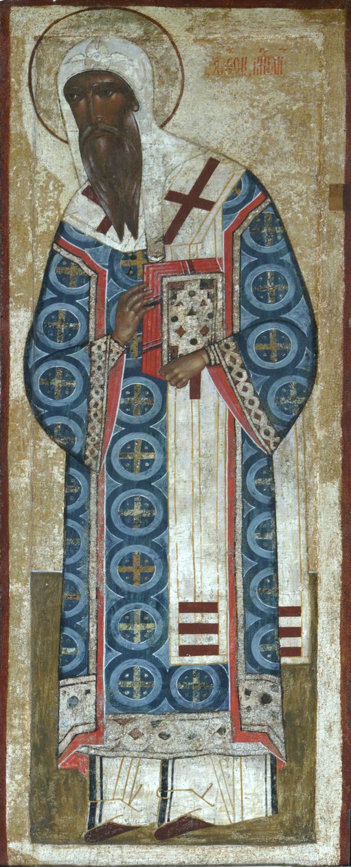 Alekszej moszkvai szent metropolita, 16. század alkotó: Anonymous Russian icon painter