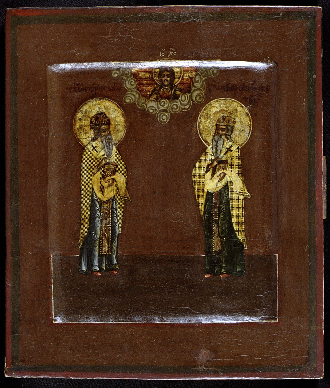 A kazanyi Guria és a tveri Varsonofius szentek, 17. század alkotó: Anonymous Russian icon painter