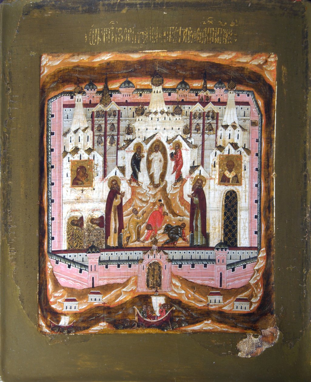 Szolovki Szent Zosima és Savvati, 17. század eleje. alkotó: Anonymous Russian icon painter