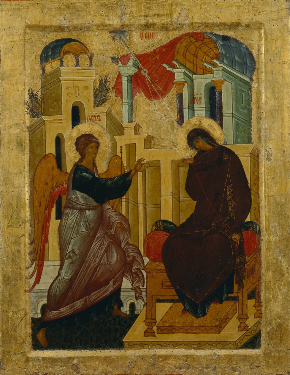 Angyali üdvözlet, 1497 alkotó: Anonymous Russian icon painter