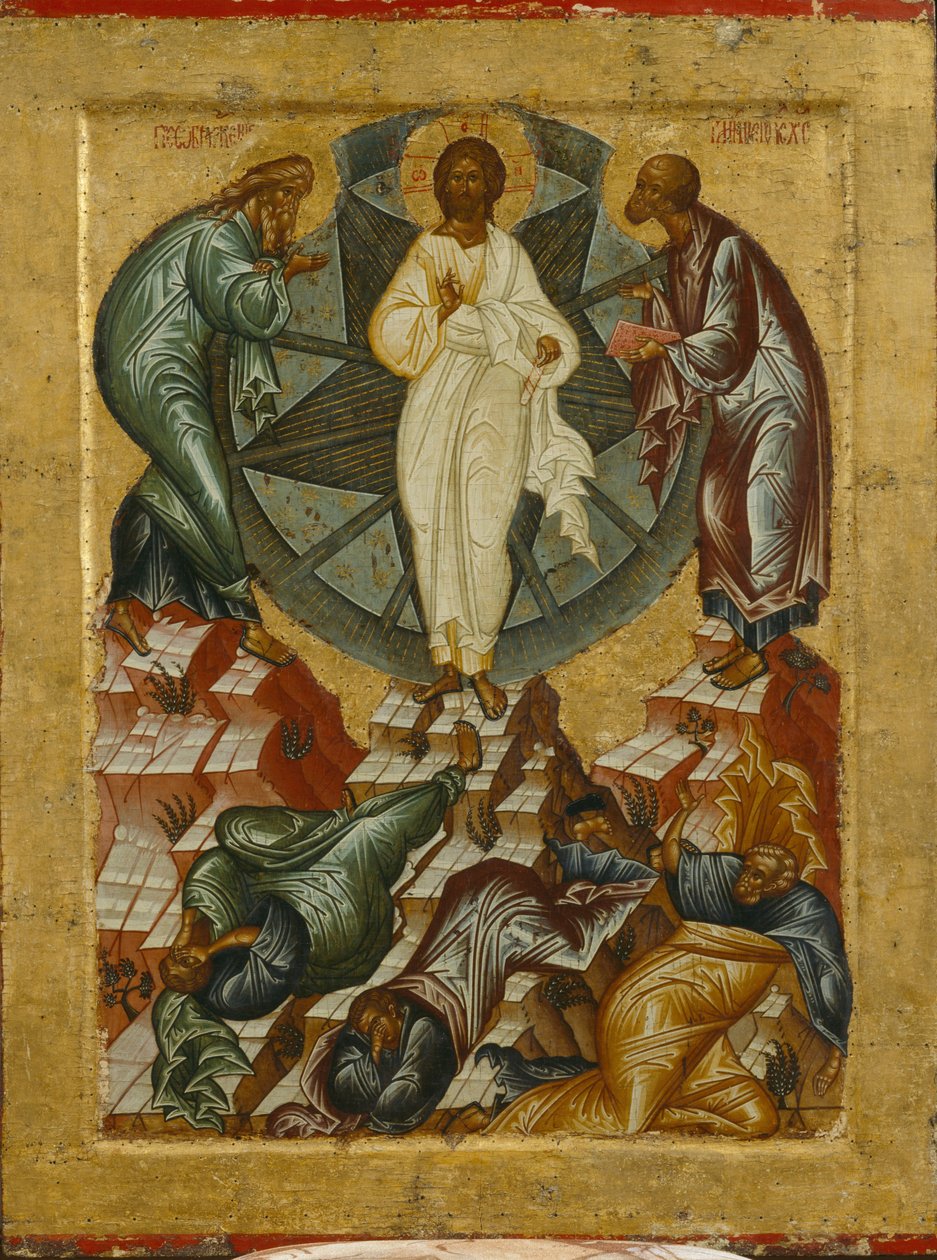 Jézus színeváltozása, 1497 alkotó: Anonymous Russian icon painter