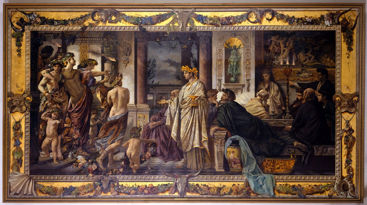 A lakoma (Platón alapján), második változat alkotó: Anselm Feuerbach