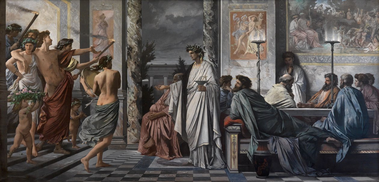 Platón vendégsége alkotó: Anselm Feuerbach