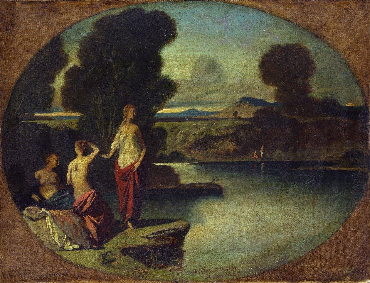 Három lány a víznél alkotó: Anselm Feuerbach