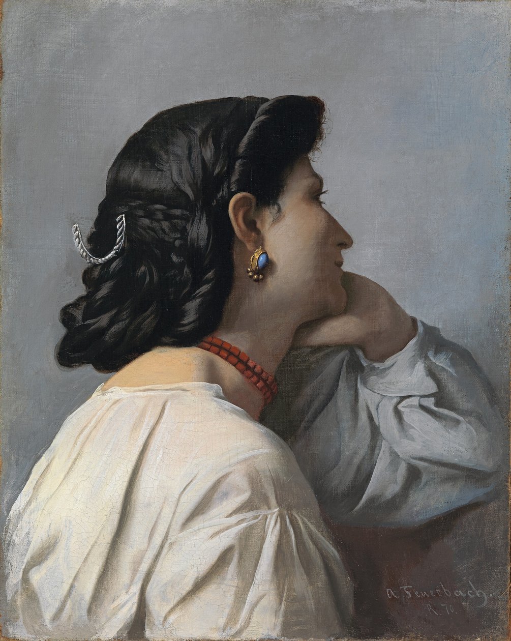 Iphigenia Head tanulmány alkotó: Anselm Feuerbach