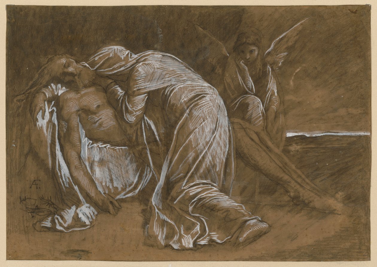Síró nők. Vázlat egy Pietà-hoz alkotó: Anselm Feuerbach