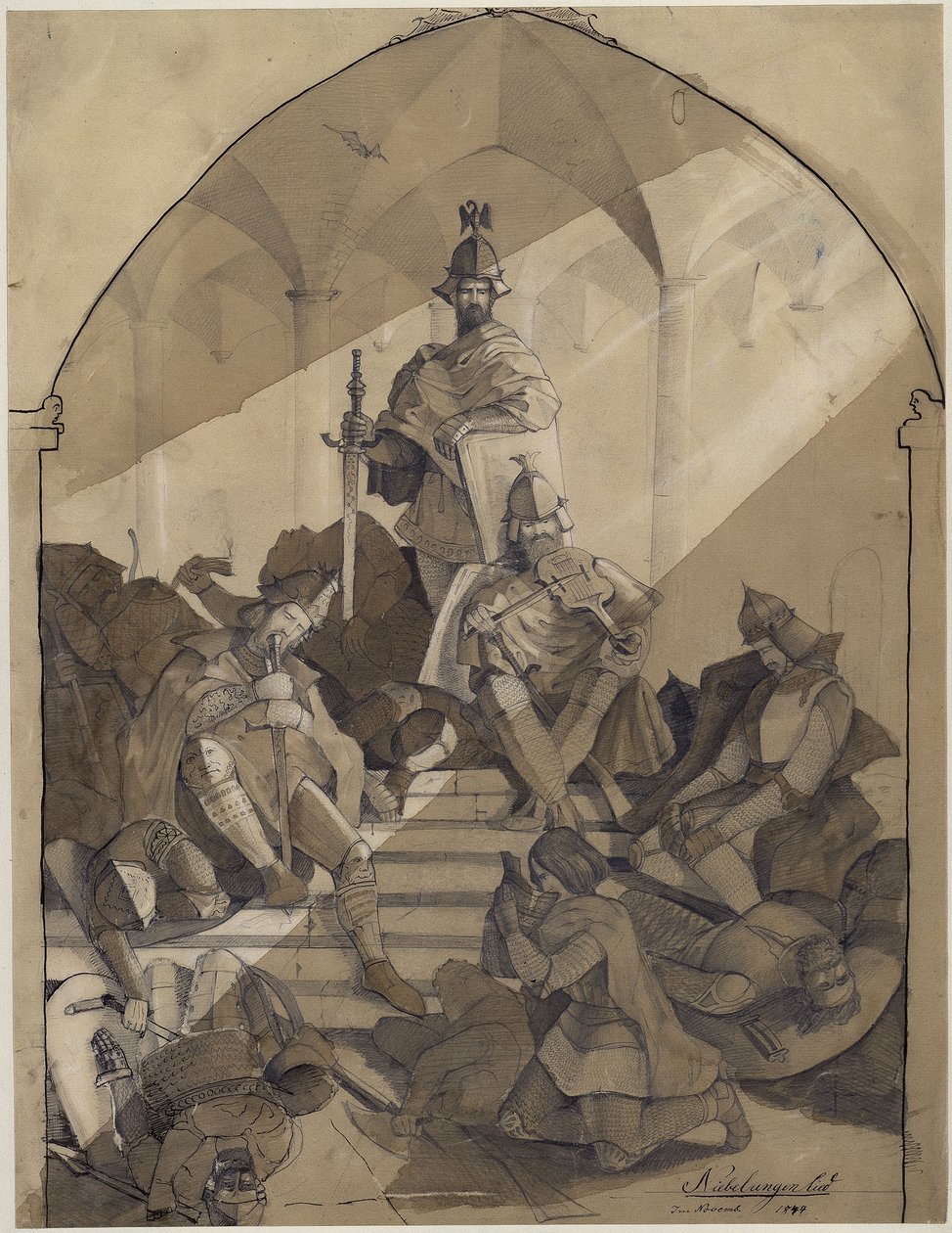 Motívum a Nibelung-énekből alkotó: Anselm Feuerbach