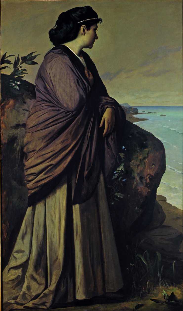 Tengerparton Modern Iphigenia, 1875 alkotó: Anselm Feuerbach