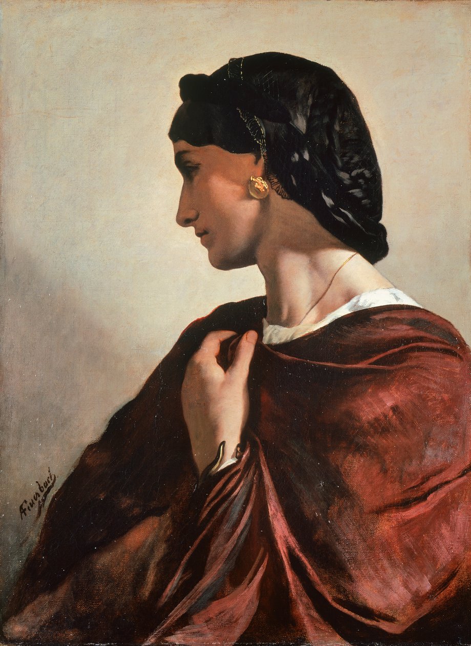 Nanna portréja, kb 1861, Anselm Friedrich Feuerbach (1829-1880), olaj, vászon, 73x55 cm alkotó: Anselm Feuerbach